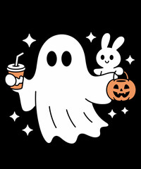 Cute Summerween Ghost Funny Beach Halloween Lover