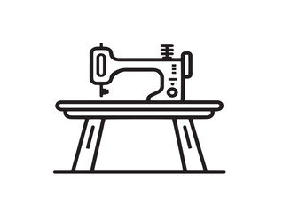 Modern vector illustration of craft sewing table