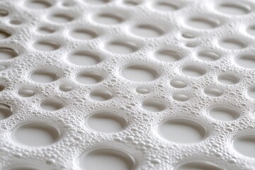 Bubbles forming a unique texture on a surface reflecting light in a creative and artistic composition