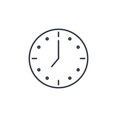clock icon. linear style sign for mobile concept and web design. Vector icon. Symbol, logo illustration. Vector graphics