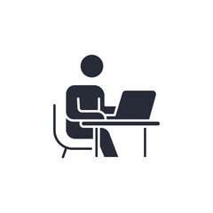 remote work icon. linear style sign for mobile concept and web design. Vector icon. Symbol, logo illustration. Vector graphics