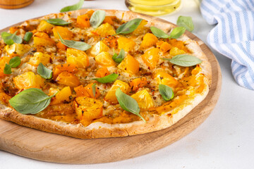 Homemade pumpkin pizza