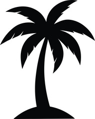 Summer vibes with palm tree vector art illustration logo design