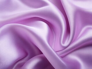 Obraz premium Smooth, shiny lavender silk fabric with elegant folds and a luxurious, soft texture