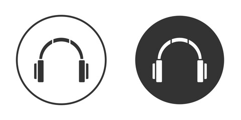 Obraz premium Headphones icon vector design and illustration, graphic design.