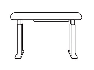Minimal flat standing desk in clean line format  
