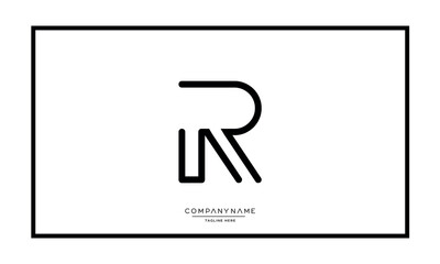 Alphabet letters R or RR logo monogram