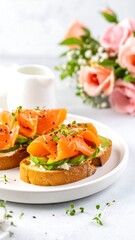 Smoked salmon and avocado toast