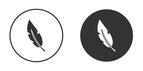 Obraz premium Feather icon vector design and illustration, graphic design.