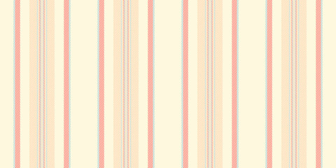 Obraz premium Cetailed textile stripe vector, tee texture seamless lines. H0s background vertical fabric pattern in cornsilk and orange colors.