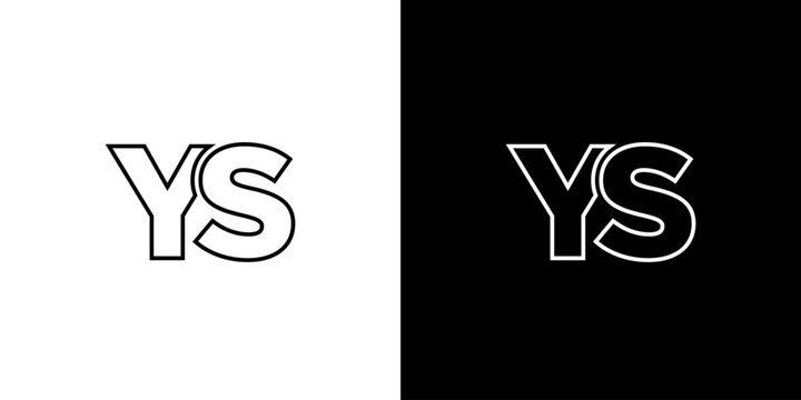Letter Y and S, YS logo design template. Minimal monogram initial based logotype.