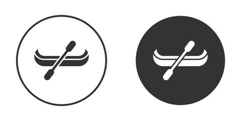 Canoe icon vector design and illustration, graphic design.