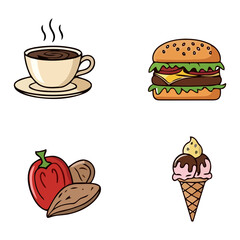Food Beverage Icons Bundle Set 1