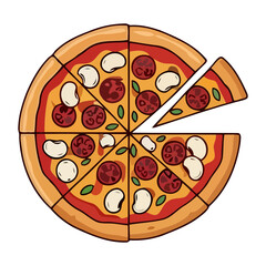 Pizza Icons Food and Beverage Vector Graphics