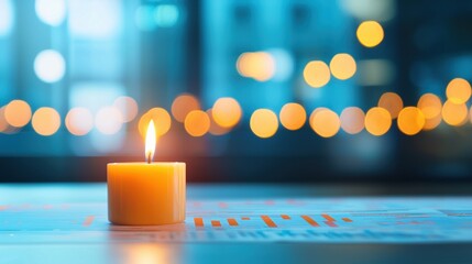 Light falling on business charts, symbolizing financial investment and strategic planning