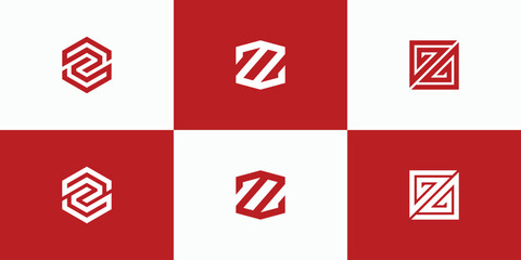 Initial letter Z logo design collection