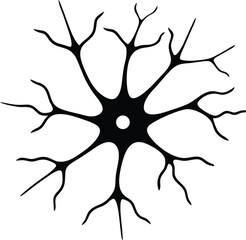 neuron synapse diagram on white background.eps