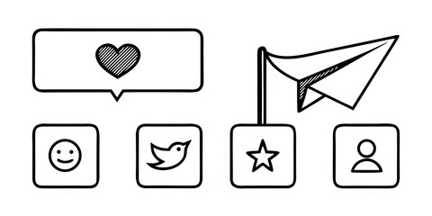 Social media engagement icons 