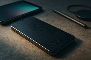 Cinematic product shot of a high-end tech device , dramatic lighting detail 