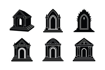 Crypt Vector Illustration on White Background