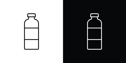 Water bottle icon. Thin line customizable illustration.