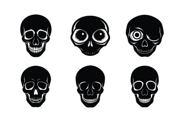 Skull Vector Illustration on White Background