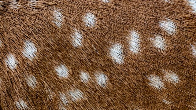 brown fallow deer fur with white spots
