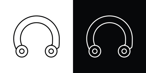 Piercing icon. Thin line customizable illustration.