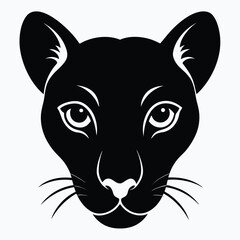 Black panther silhouette design wild big cat logo sign and symbol |