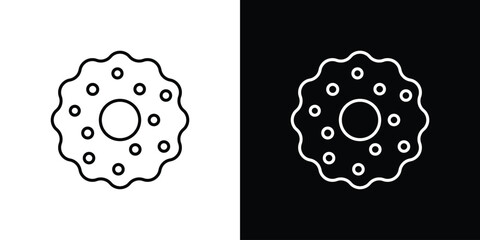 Fototapeta premium Microorganism icon. Thin line customizable illustration.