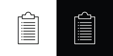 List icon. Thin line customizable illustration.