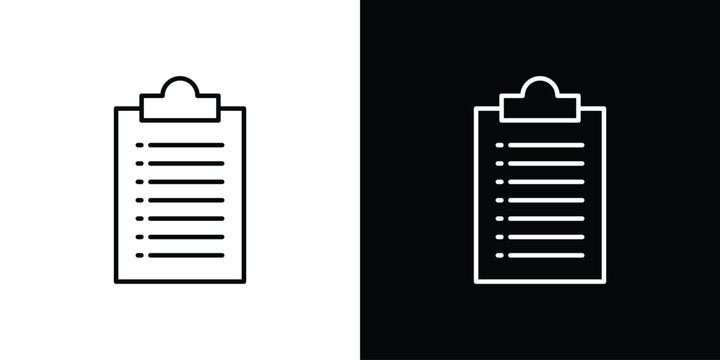 List icon. Thin line customizable illustration.