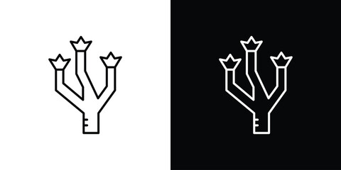 Joshua tree icon. Thin line customizable illustration.