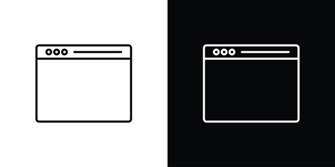 Browser icon. Thin line customizable illustration.