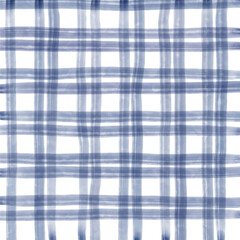 Navy Blue Plaid Gingham Hand Drawn Background Pattern Overlay
