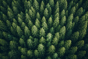 The forest, comprising old spruce, fir, and pine, is home to vibrant green trees