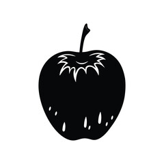 vector illustration of poison apple