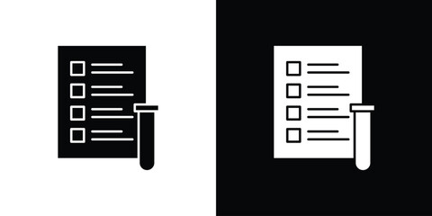 Test icon flat vectors. set of silhouette vectors