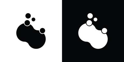 Soap icon flat vectors. set of silhouette vectors