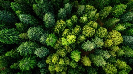 Fototapeta premium a forest with lots of green trees