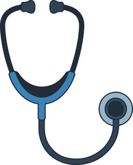  Stethoscope Vector Icon &ndash; Clean Line Healthcare Symbol with Ear Tips and Diaphragm for Hospital and Medical Illustrations