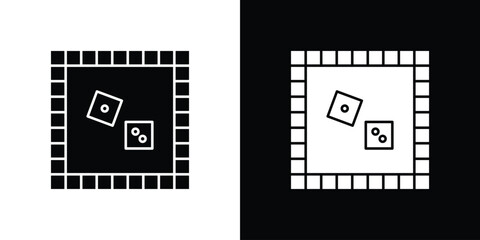 Game board icon flat vectors. set of silhouette vectors