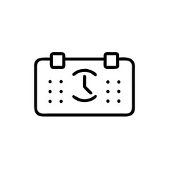 Digital Calendar with Clock Functionality Representing Time Management and Scheduling Tasks