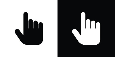 Cursor icon flat vectors. set of silhouette vectors