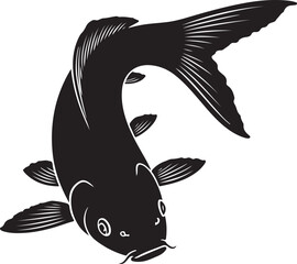 Koi Fish Vector Silhouette