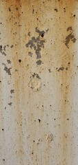 Weathered concrete wall surface with rust stains, cracks, and textured gray patches, creating an aged industrial background