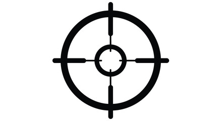 Fototapeta premium Vector art of crosshair target reticle isolated on white background