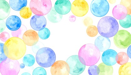 Watercolor bubble frame
