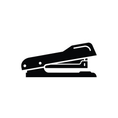 Vector art of black stapler isolated on white background