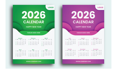 2026 Calendar flyer - Happy New Year Celebration